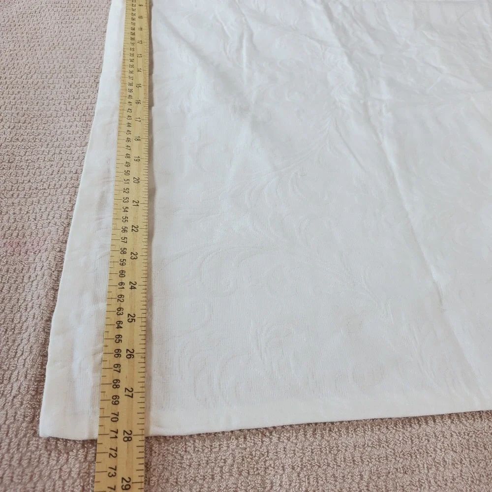 Nicole Miller Home‎ 2 Standard Pillowcase White With White Florals 100% Cotton